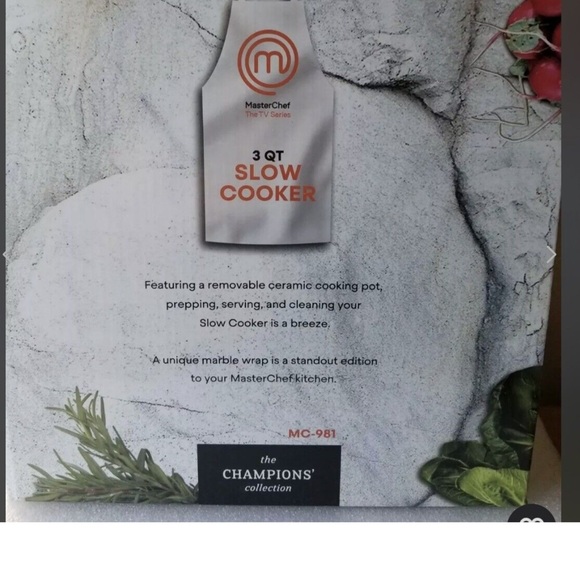 Master Chef 3QT Slow Cooker, NIB - Picture 3 of 5